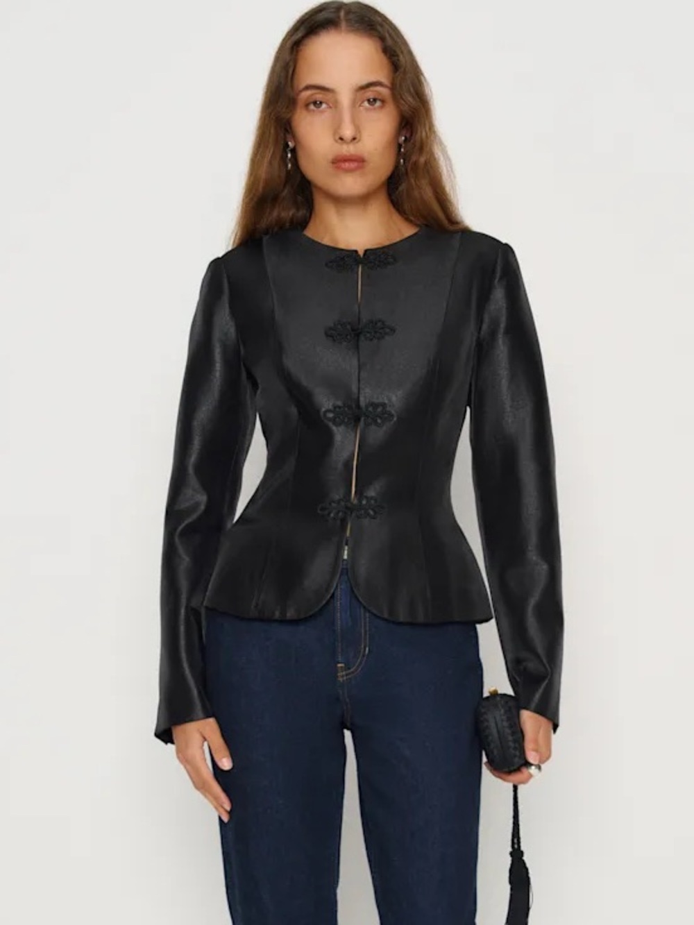 Reformation Black Regin Blazer Jacket